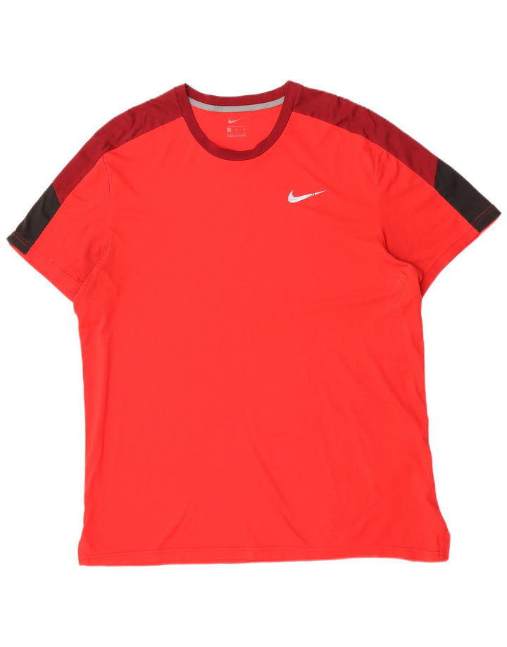 Ανδρικό T-Shirt Nike Top XL Red Colorblock Πολυεστέρας