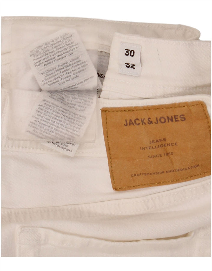Jack & Jones Ανδρικό Slim Jeans W30 L26 Λευκό βαμβακερό