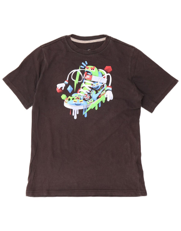 Μπλουζάκι Nike Boys Graphic T-shirt 12-13 ετών, μεγάλο μαύρο βαμβακερό