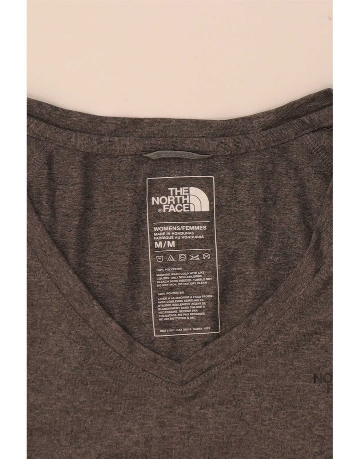 The North Face γυναικείο T-shirt Top UK 12 Medium Grey Flecked Polyester