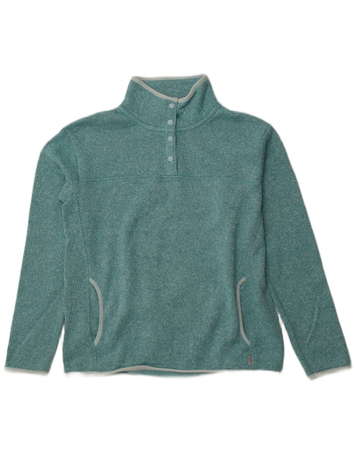 EDDIE BAUER Γυναικείο φούτερ με λαιμόκοψη με κουμπιά Jumper UK 14 Medium Turquoise