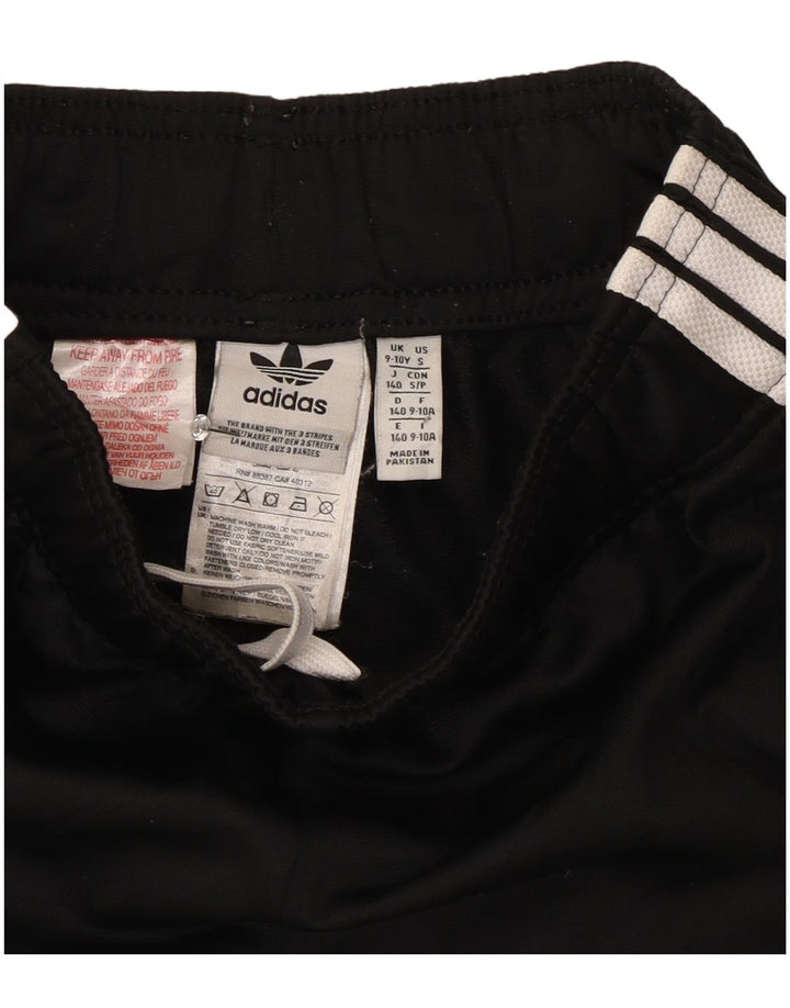 Adidas Boys Tracksuit Trousers Joggers 9-10 Years Black Polyester