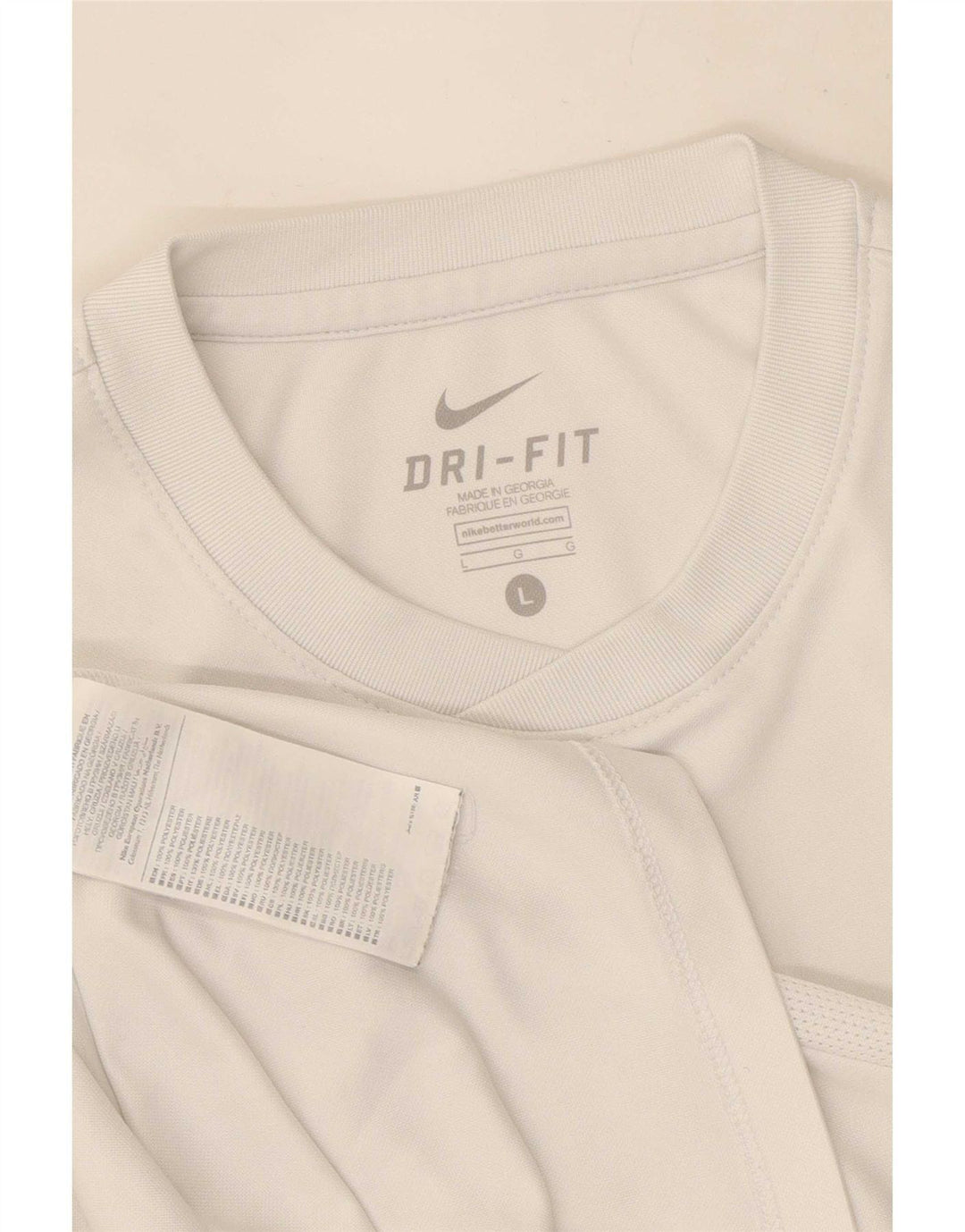 Ανδρικό T-shirt Nike Dri Fit Top Large White Polyester