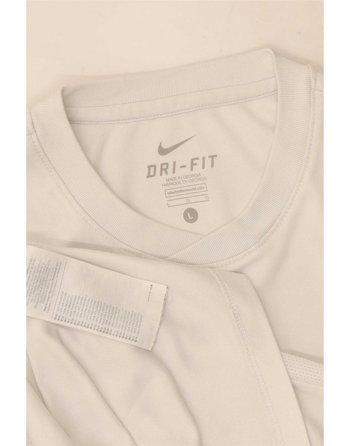 Ανδρικό T-shirt Nike Dri Fit Top Large White Polyester