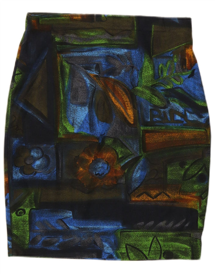Vintage Γυναικεία Pencil Φούστα W28 Μεσαίο Πολύχρωμο Floral Πολυεστέρας