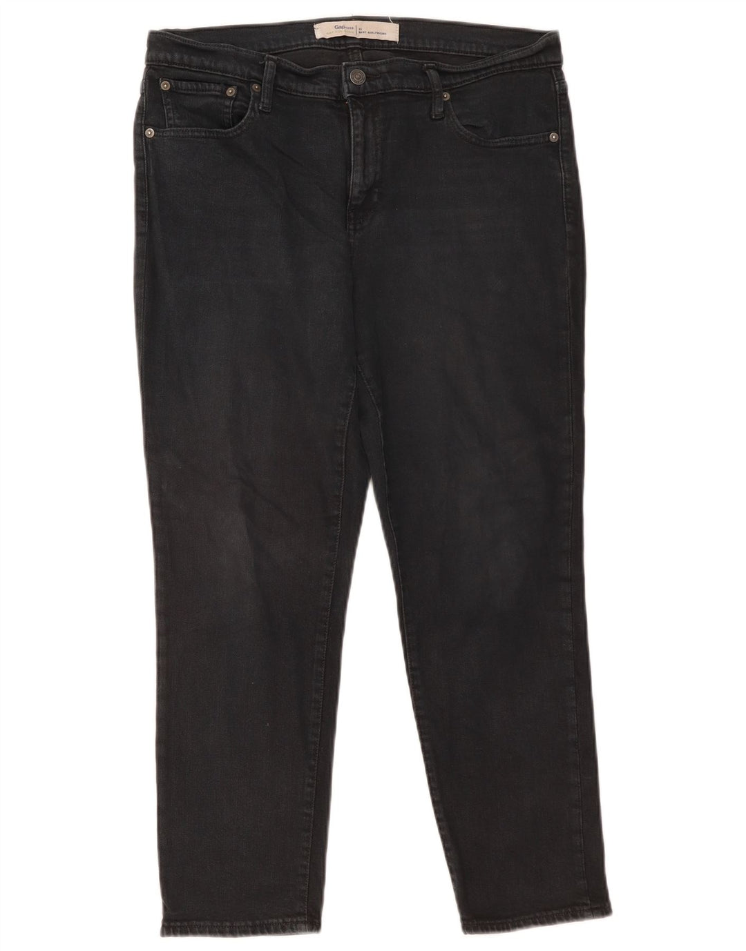 GAP Womens Girlfriend Slim Jeans W31 L27 Μαύρο βαμβακερό