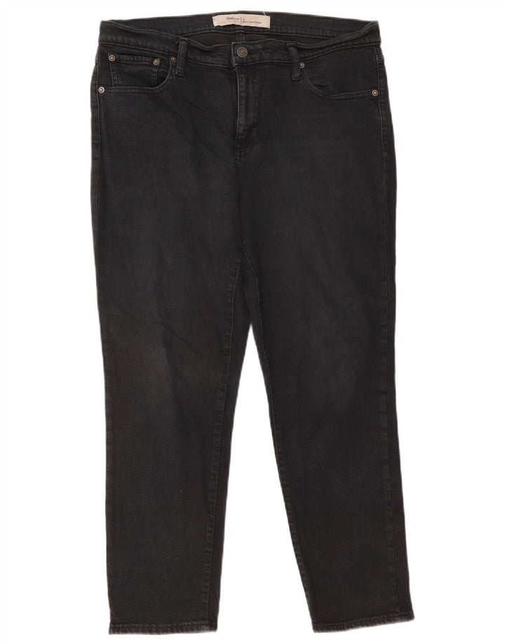 GAP Womens Girlfriend Slim Jeans W31 L27 Μαύρο βαμβακερό