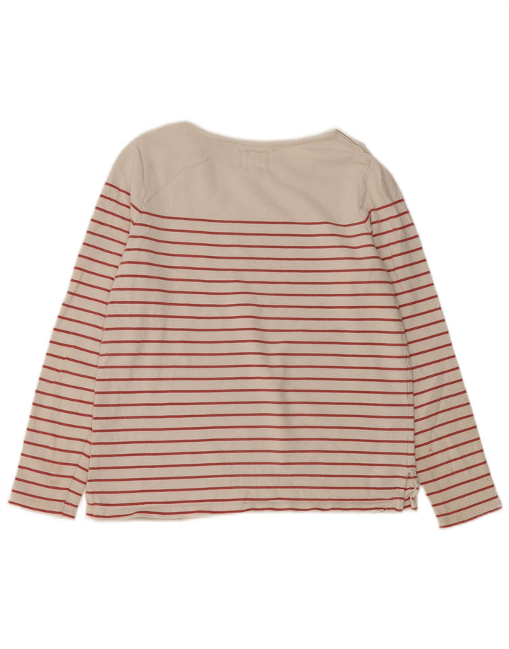 FAT FACE Γυναικείο τοπ μακρυμάνικο UK 8 Small Off White ριγέ βαμβακερό