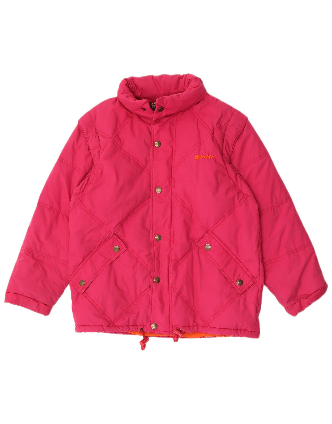 Lotto Womens Hooded Padded Jacket UK 12 Medium Pink