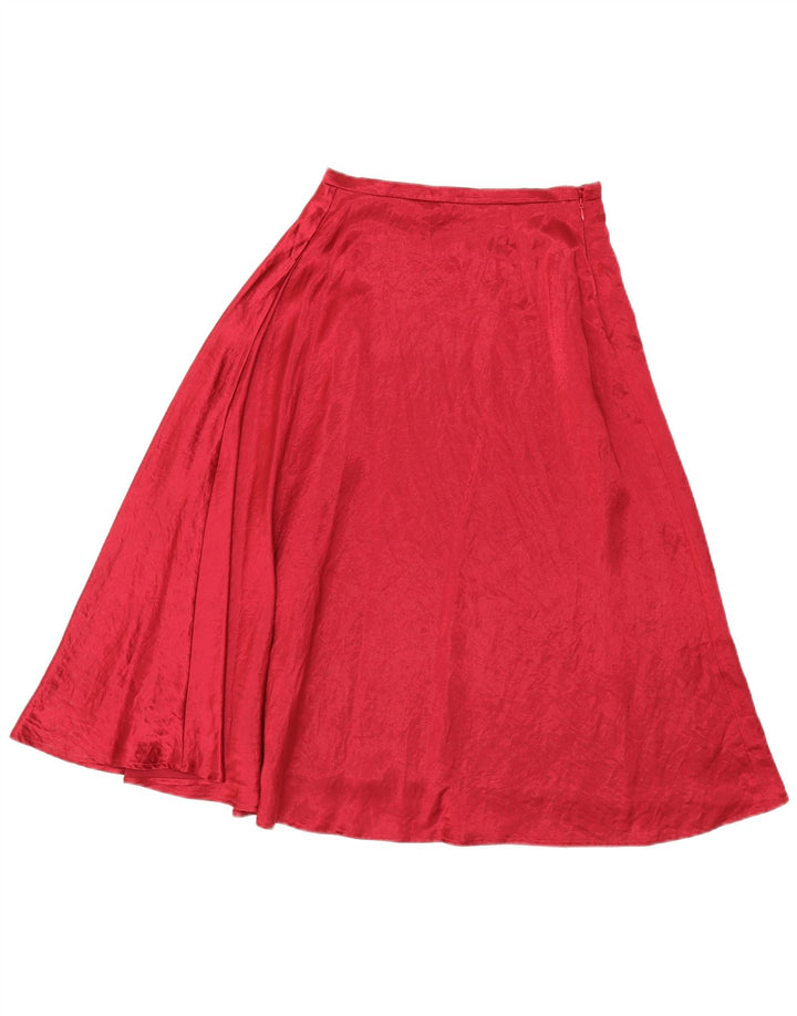 Marks & Spencer Γυναικεία φούστα Α-γραμμής UK 8 Small W26 Red Acetate