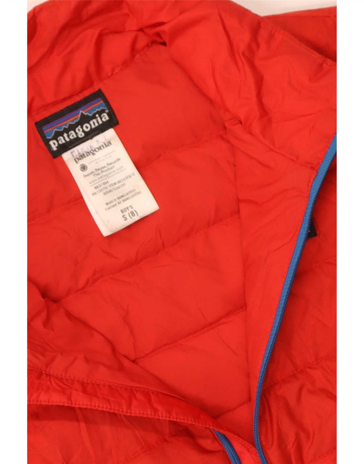 Patagonia Boys padded Jacket 7-8 Years Small Red Polyester