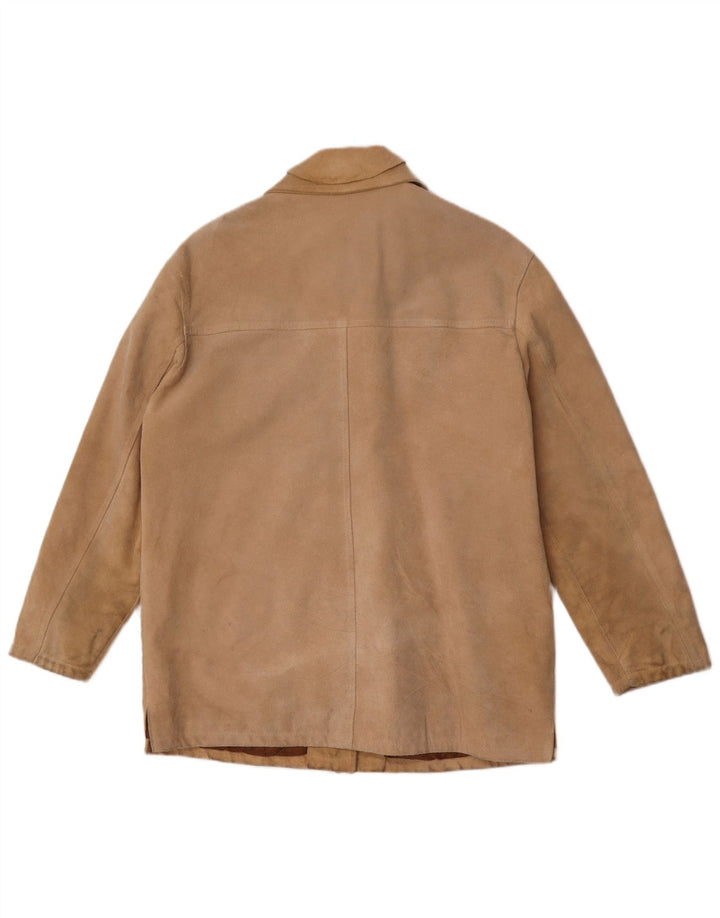 Vintage Γυναικείο Suede Jacket IT 44 Medium Beige Leather