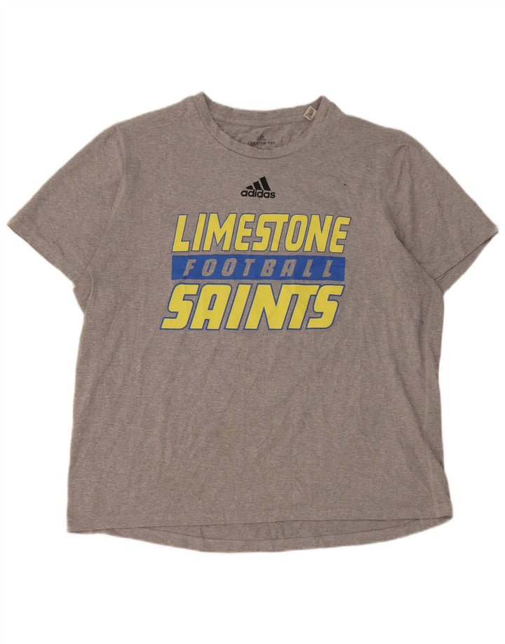Γραφικό T-Shirt Adidas Ανδρικό Limestone Saints Top Large Grey Polyester