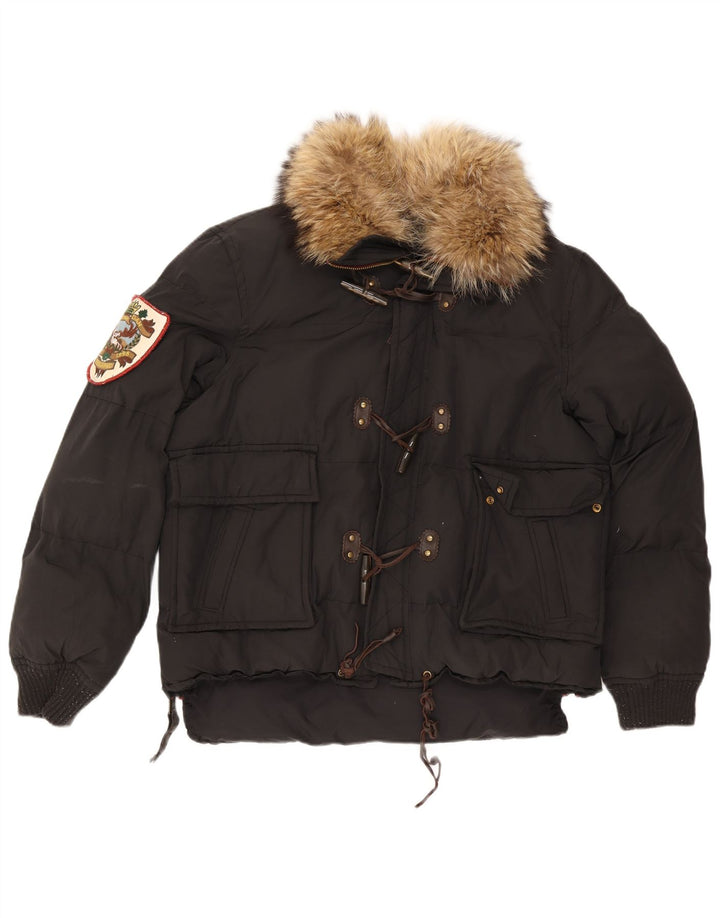 Ανδρικό μπουφάν Dsquared με επένδυση IT 52 XL Μαύρο Colourblock Βαμβακερό