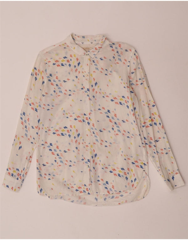 Barbour Γυναικείο πουκάμισο UK 10 Small White Geometric Cotton