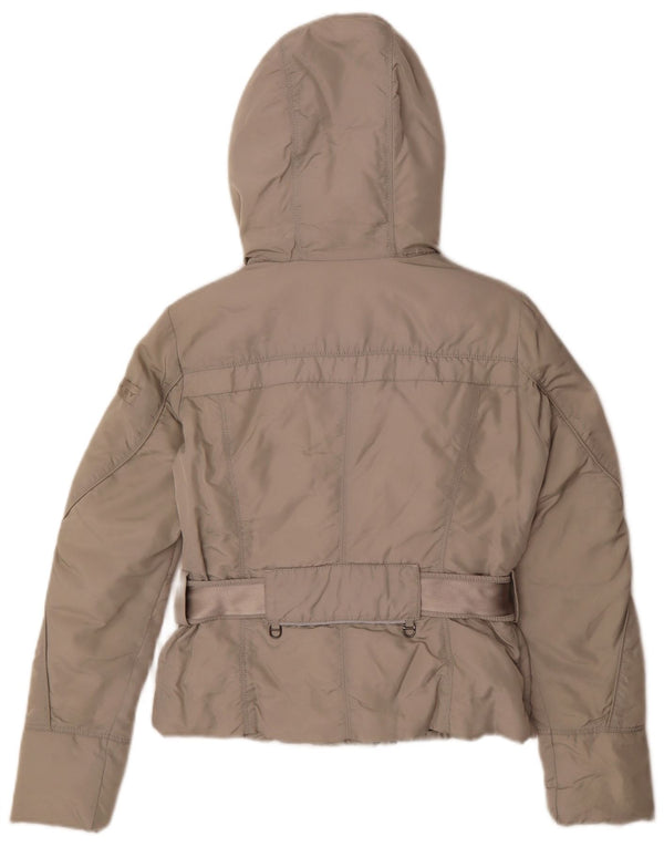 PEUTEREY Γυναικείο μπουφάν με κουκούλα IT 40 Small Grey Polyamide