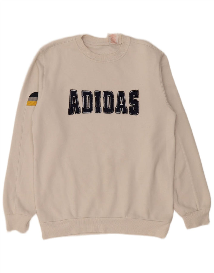 Γυναικείο Φούτερ Adidas Graphic Jumper UK 14 Μεσαίο λευκό βαμβακερό