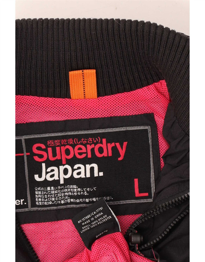 Superdry Γυναικείο Μπουφάν αντιανεμικό UK 16 Large Black Nylon