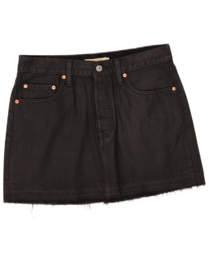 Γυναικεία Μίνι Τζιν Φούστα Levi's W27 Μικρή Μαύρη Βαμβακερή