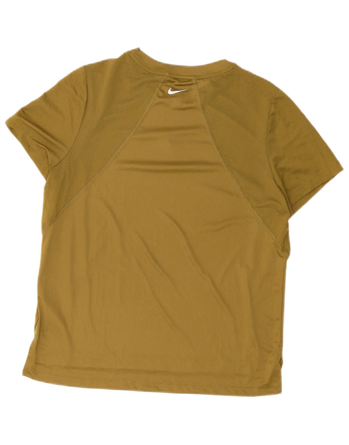 Ανδρικό γραφικό μπλουζάκι Nike Dri Fit Top μεγάλο χακί πολυεστέρας