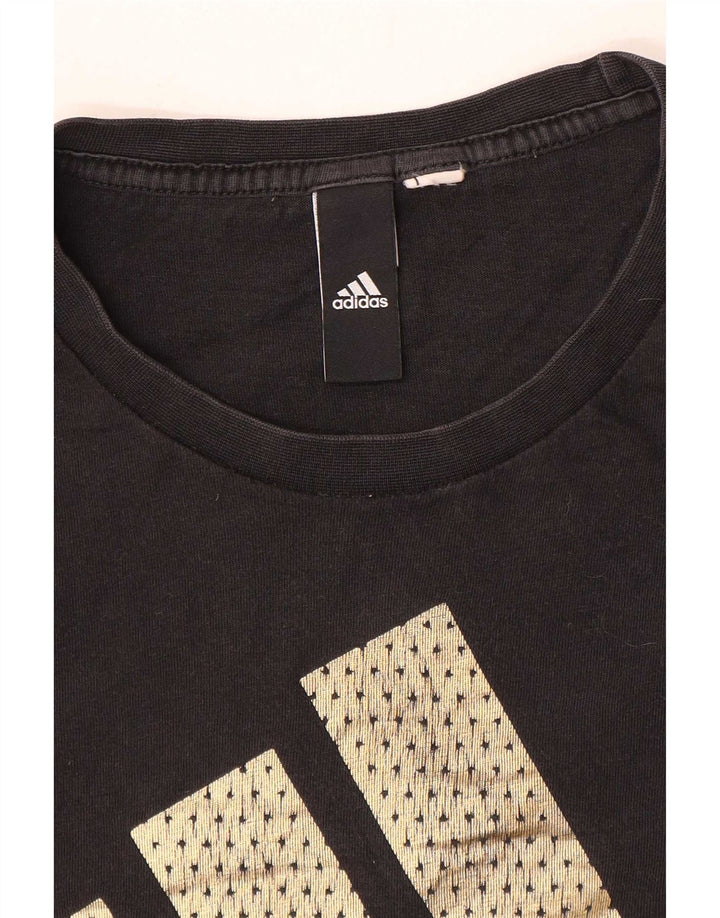 Ανδρικό γραφικό T-Shirt Adidas Top Medium Μαύρο