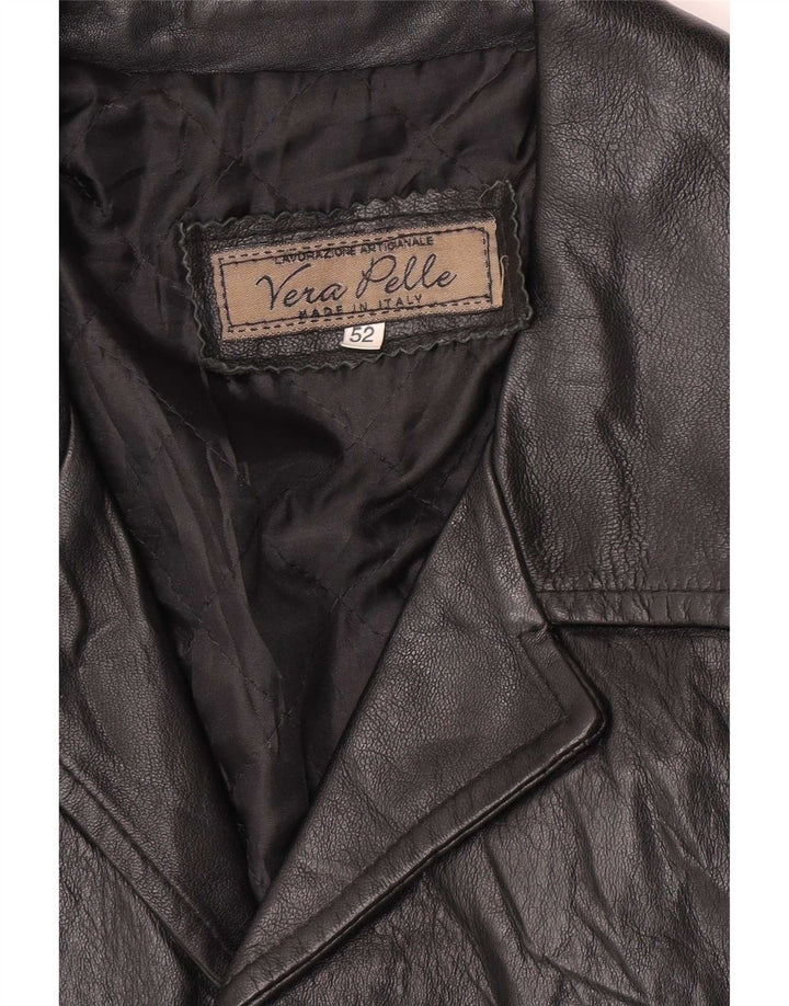 Vintage Ανδρικό Δερμάτινο Μπουφάν UK 38 Medium Black Classic