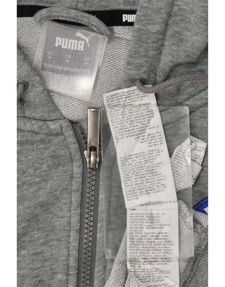 Ανδρικό πουλόβερ με κουκούλα με φερμουάρ Puma μεσαίο γκρι βαμβακερό