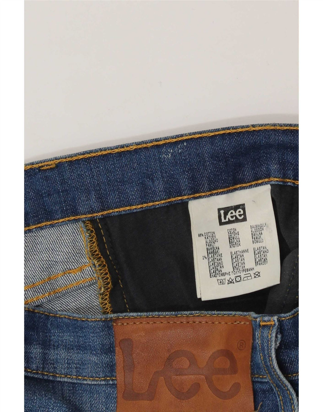 Lee Mens Daren Straight Jeans W32 L31 Blue Cotton