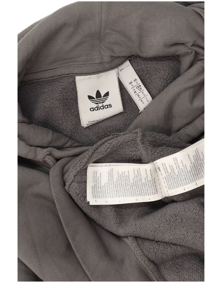 Adidas Ανδρικό Hoodie Jumper Μικρό γκρι βαμβακερό