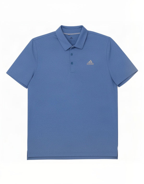 Ανδρικό πουκάμισο Adidas Polo μεγάλο μπλε πολυεστέρα
