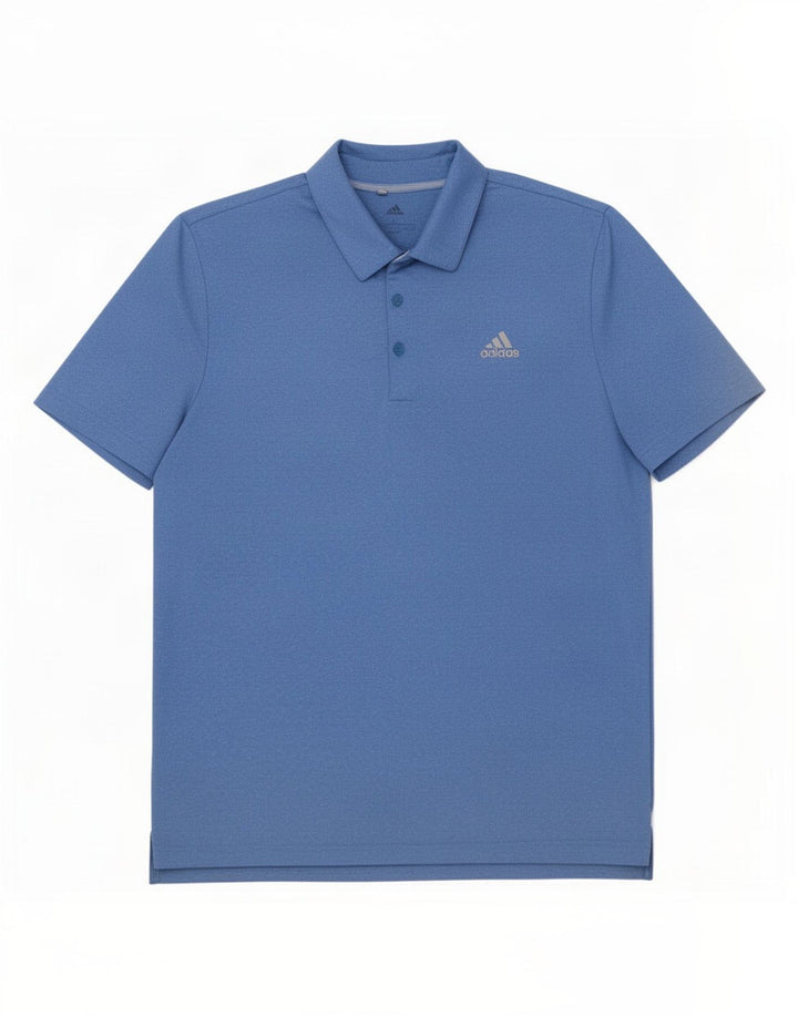 Ανδρικό πουκάμισο Adidas Polo μεγάλο μπλε πολυεστέρα
