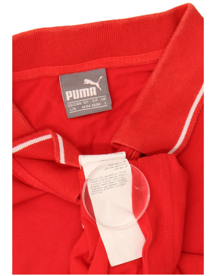 Ανδρικό πουκάμισο πόλο PUMA μεγάλο κόκκινο βαμβακερό