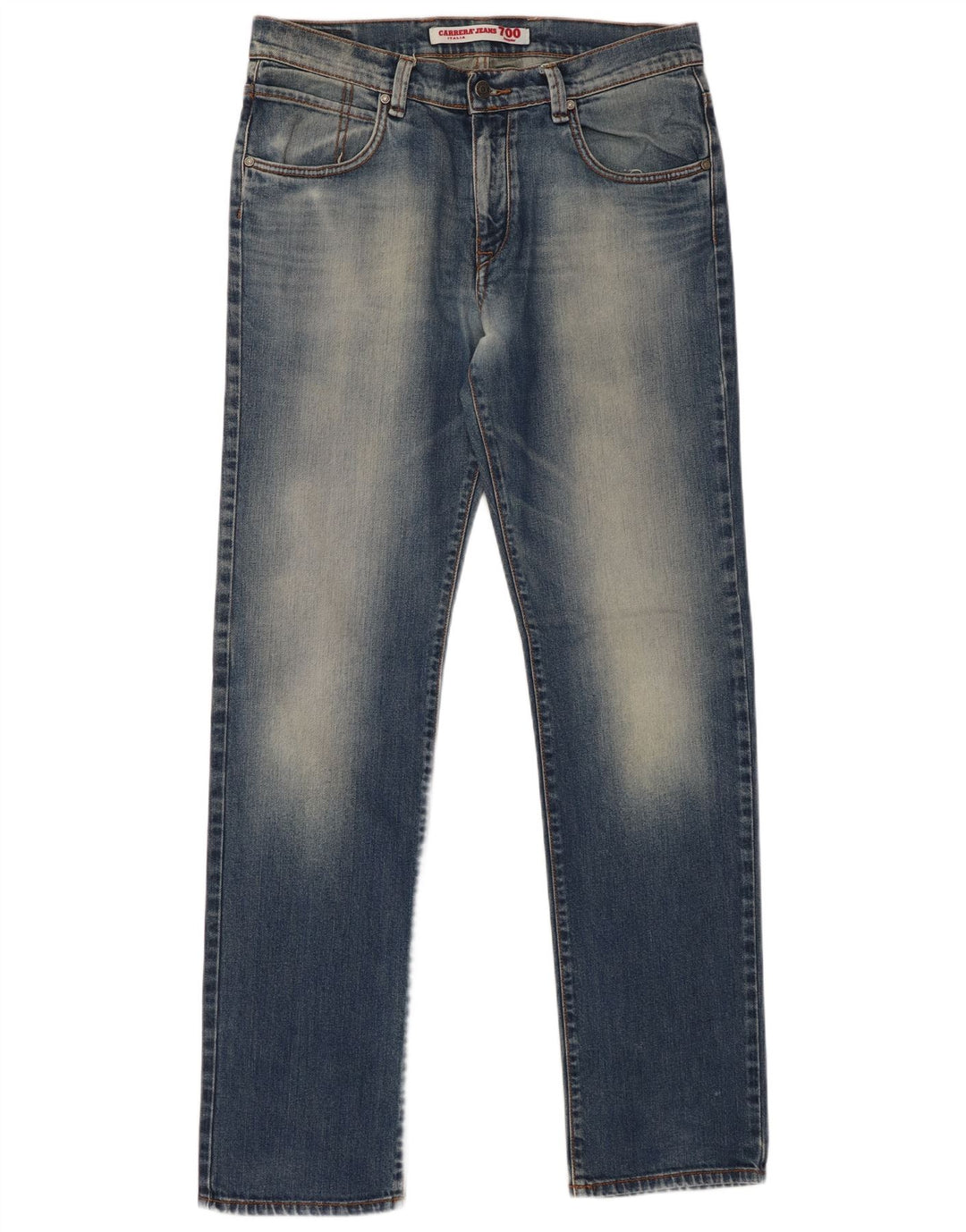 CARRERA Mens 700 Acid Wash Regular Straight Jeans W36 L34 Μπλε βαμβακερό