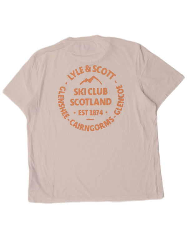 Lyle & Scott Ανδρικό γραφικό T-Shirt Top 2XL Λευκό βαμβακερό