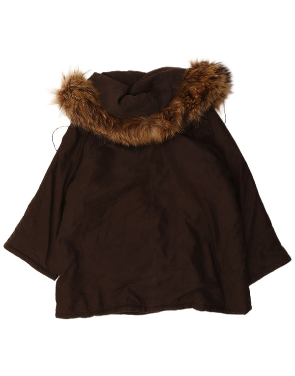 Max Mara Γυναικείο Μπουφάν Parka με κουκούλα UK 8 Small Brown
