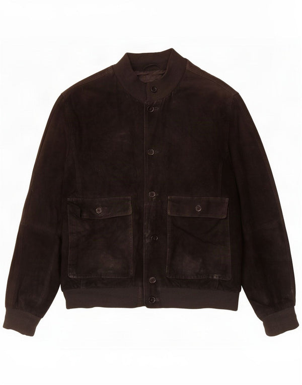 Gimo's Mens Suede Jacket UK 44 XL Black Leather
