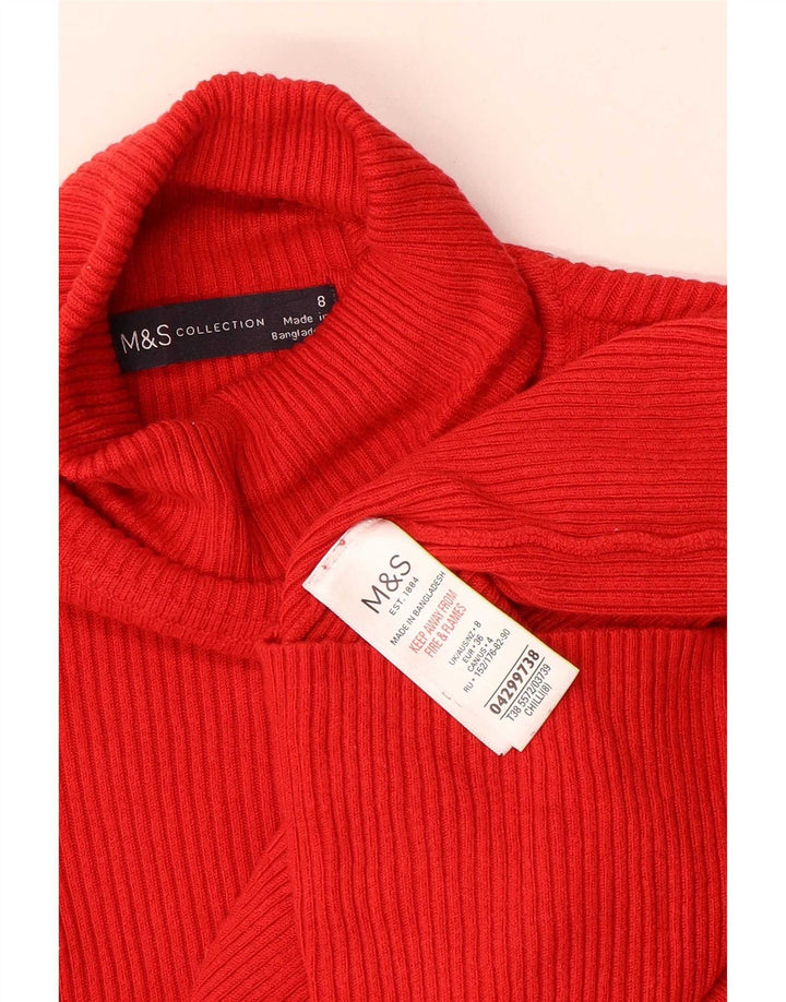 Marks & Spencer Γυναικείο τοπ μακρυμάνικο UK 8 Μικρή κόκκινη βισκόζη