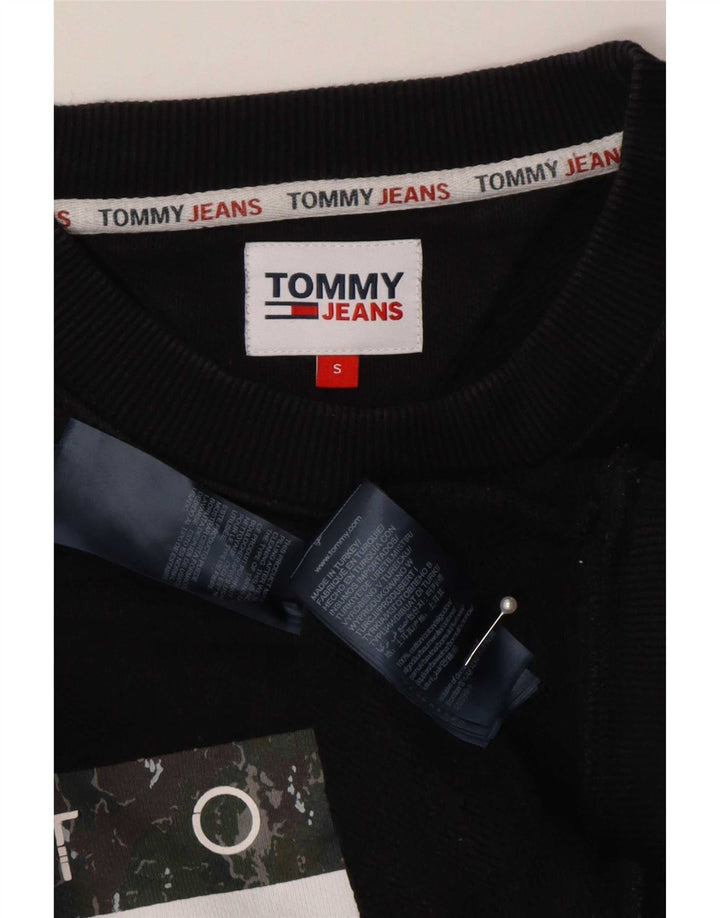 Γραφικό ανδρικό φούτερ Tommy Hilfiger Jumper Small Black Colourblock