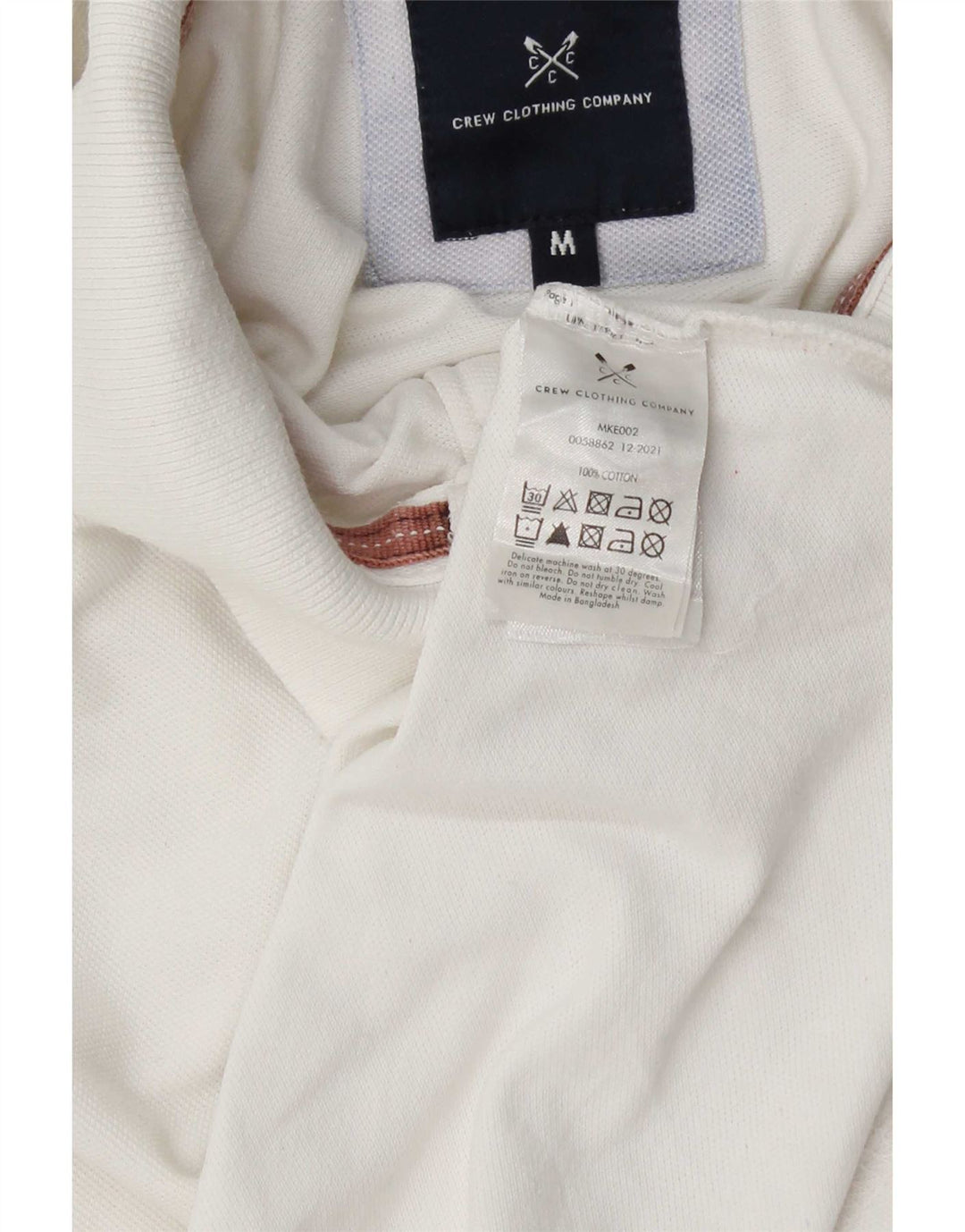 Ανδρικό μπλουζάκι πόλο Crew Clothing, μεσαίο λευκό βαμβακερό
