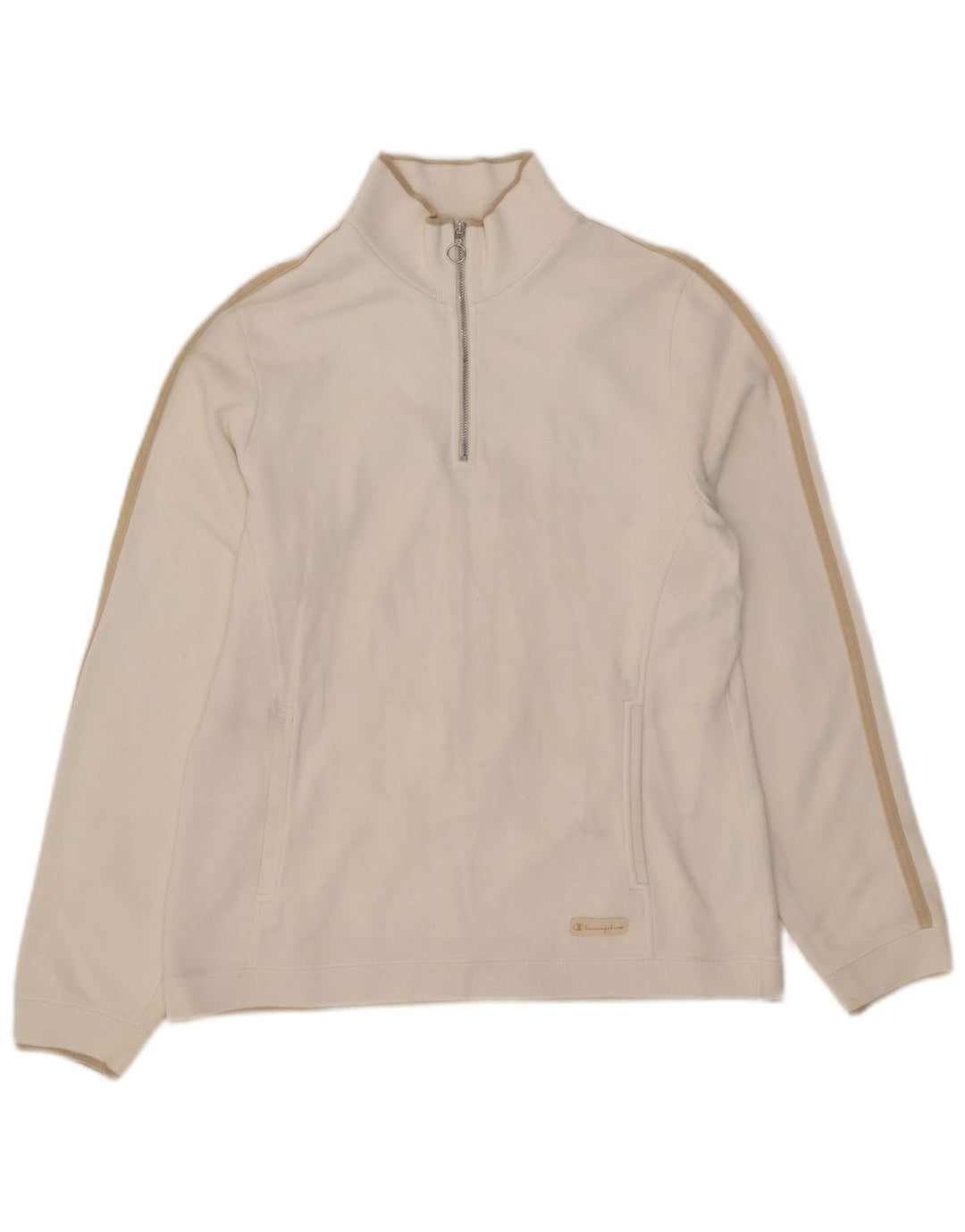 Champion Γυναικείο Φούτερ με φερμουάρ Jumper UK 14 Μεσαίο λευκό βαμβακερό