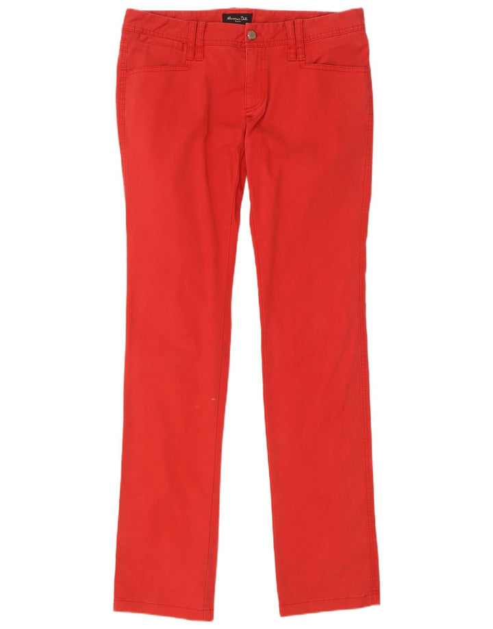 Massimo Dutti Γυναικείο Slim Casual Παντελόνι EU 40 Medium W30 L34 Red