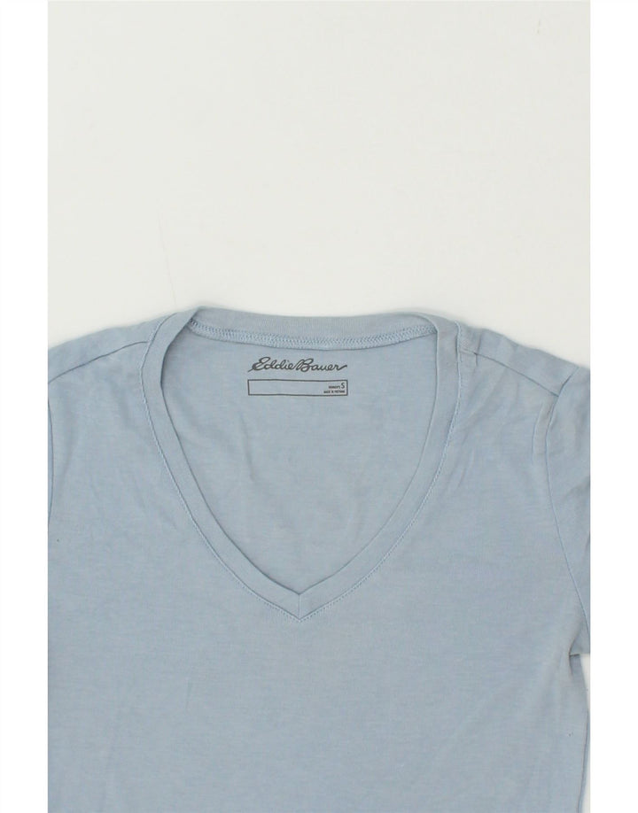 EDDIE BAUER Womens T-Shirt Top UK 8 Small Blue Cotton Vintage Eddie Bauer and Second-Hand Eddie Bauer from Messina Hembry 