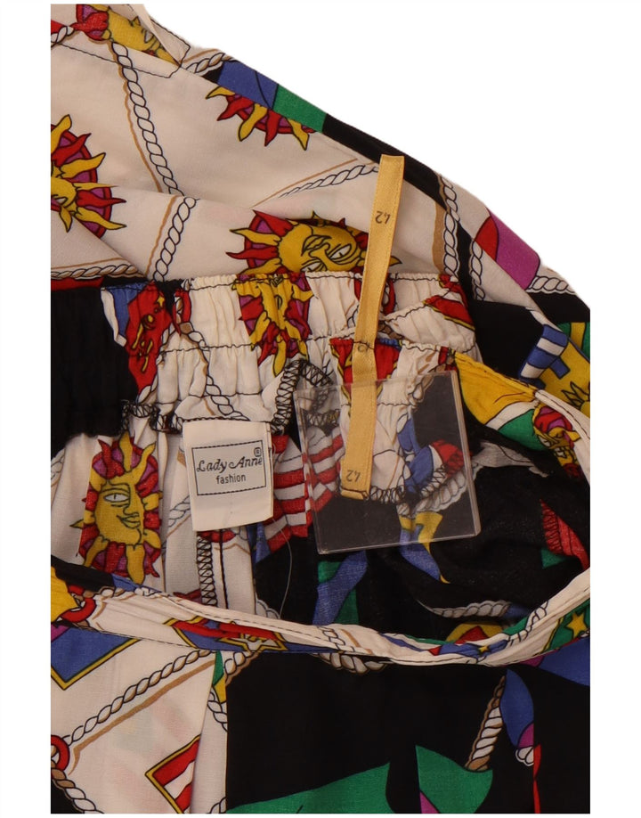 VINTAGE Γυναικεία γραφική φούστα σε γραμμή Α IT 42 Medium W30 Πολύχρωμη