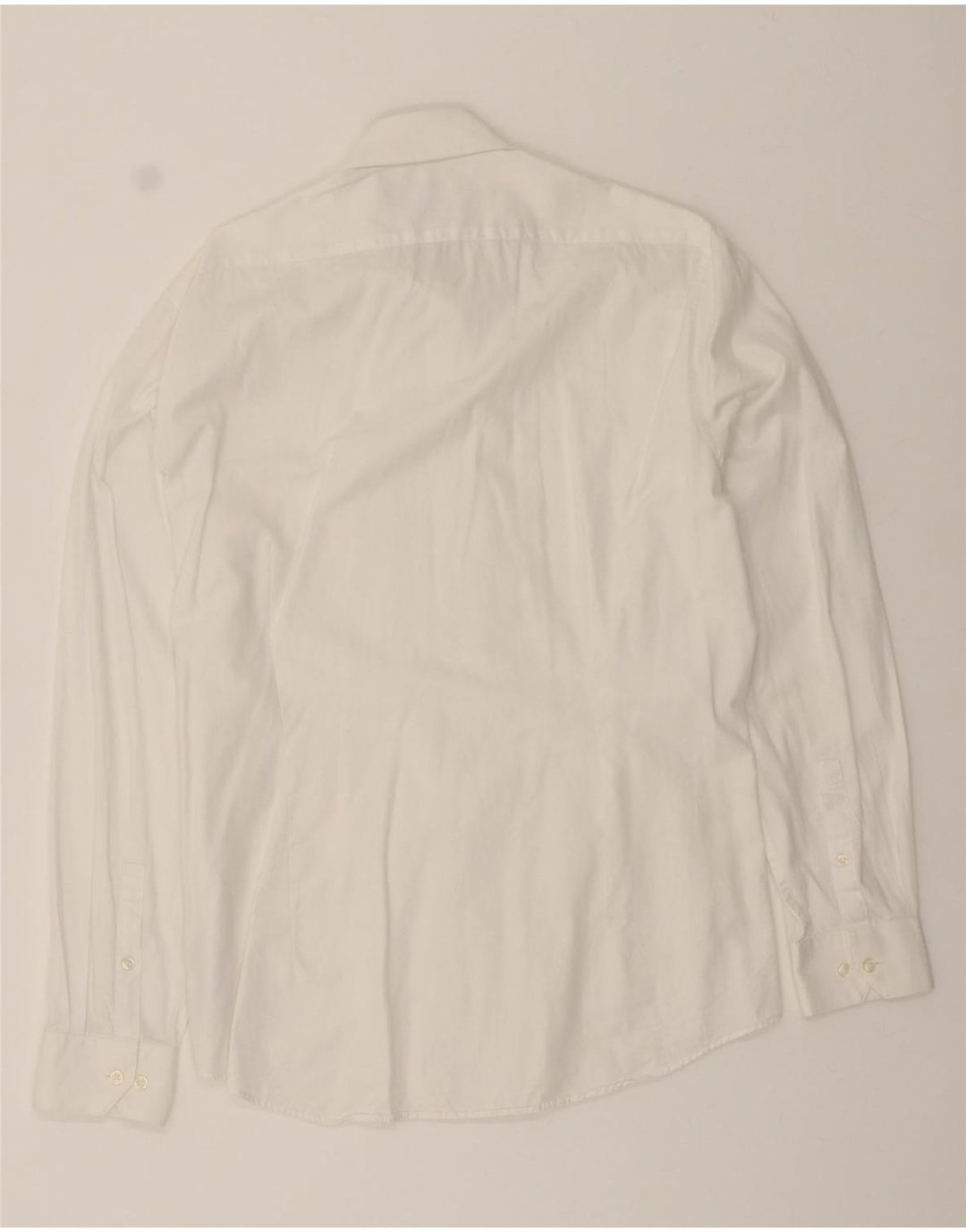 CALVIN KLEIN Mens Fitted Shirt Size 41 16 Large White Cotton Vintage Calvin Klein and Second-Hand Calvin Klein from Messina Hembry 
