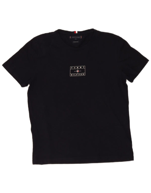 Ανδρικό γραφικό T-Shirt Tommy Hilfiger Top XL Μαύρο βαμβακερό