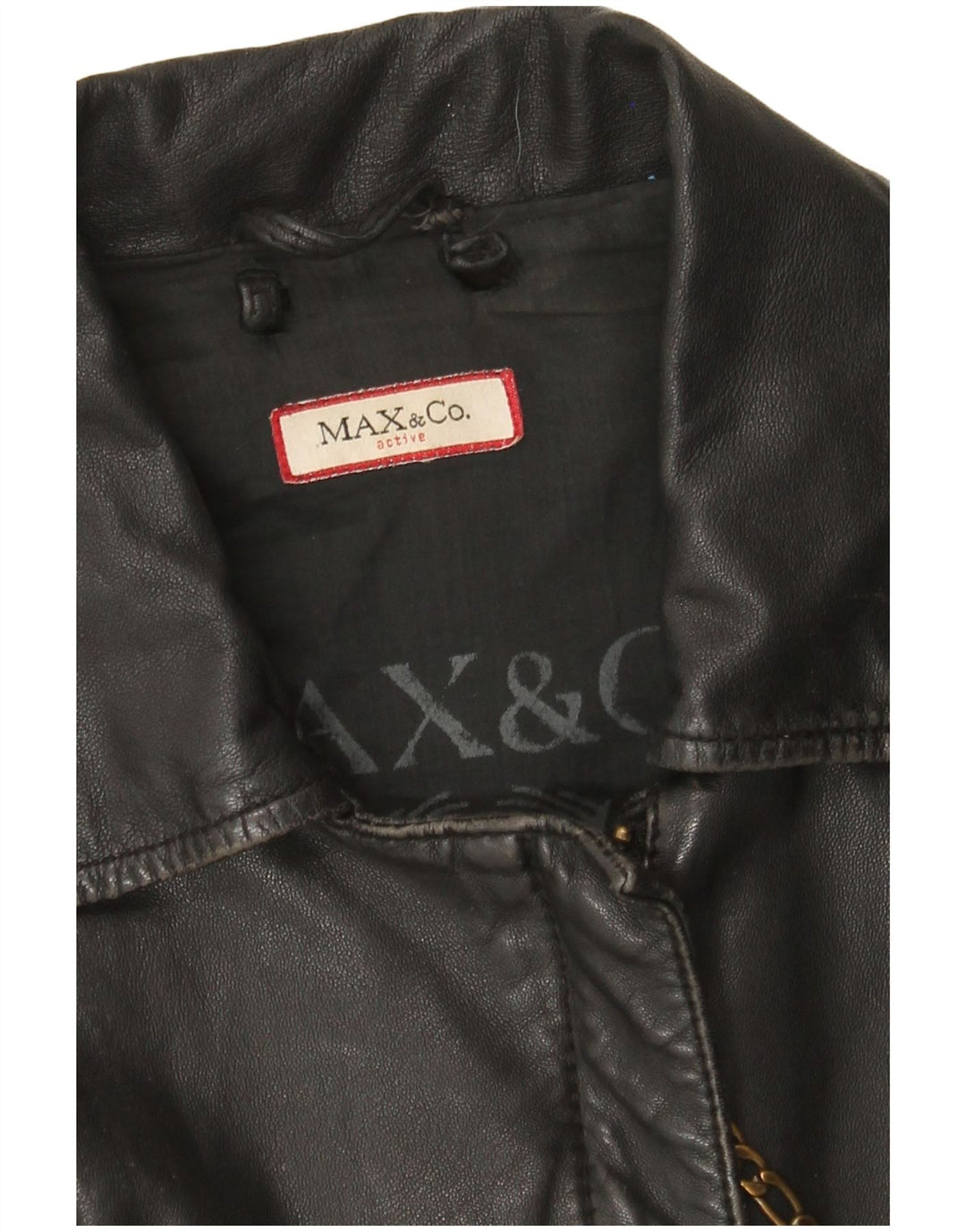 Max & Co. Γυναικείο Δερμάτινο Μπουφάν UK 12 Medium Grey