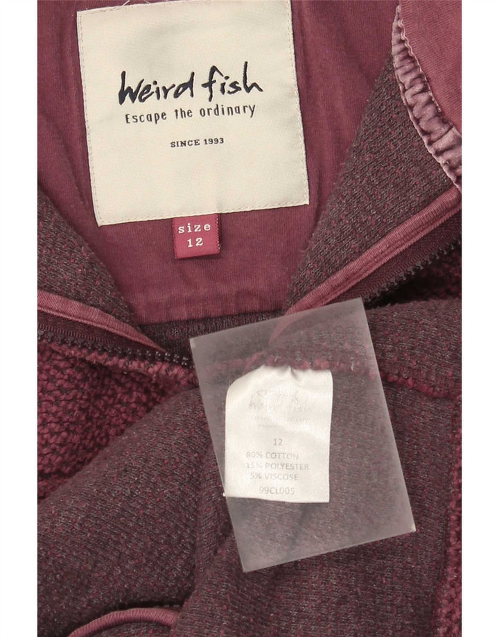 Γυναικεία αθλητική φόρμα Weird Fish Top Jacket UK 12 Medium Burgundy Cotton
