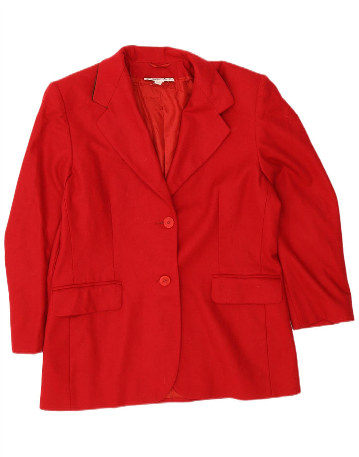 Pierre Cardin Γυναικείο Μπουφάν Blazer με 2 Κουμπιά IT 46 Μεγάλο Κόκκινο Βαμβακερό