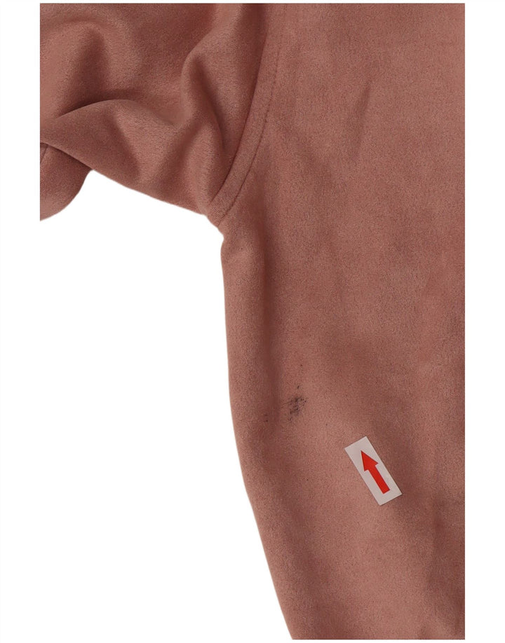 Zara γυναικείο φούτερ με φερμουάρ UK 14 Medium Pink Polyester