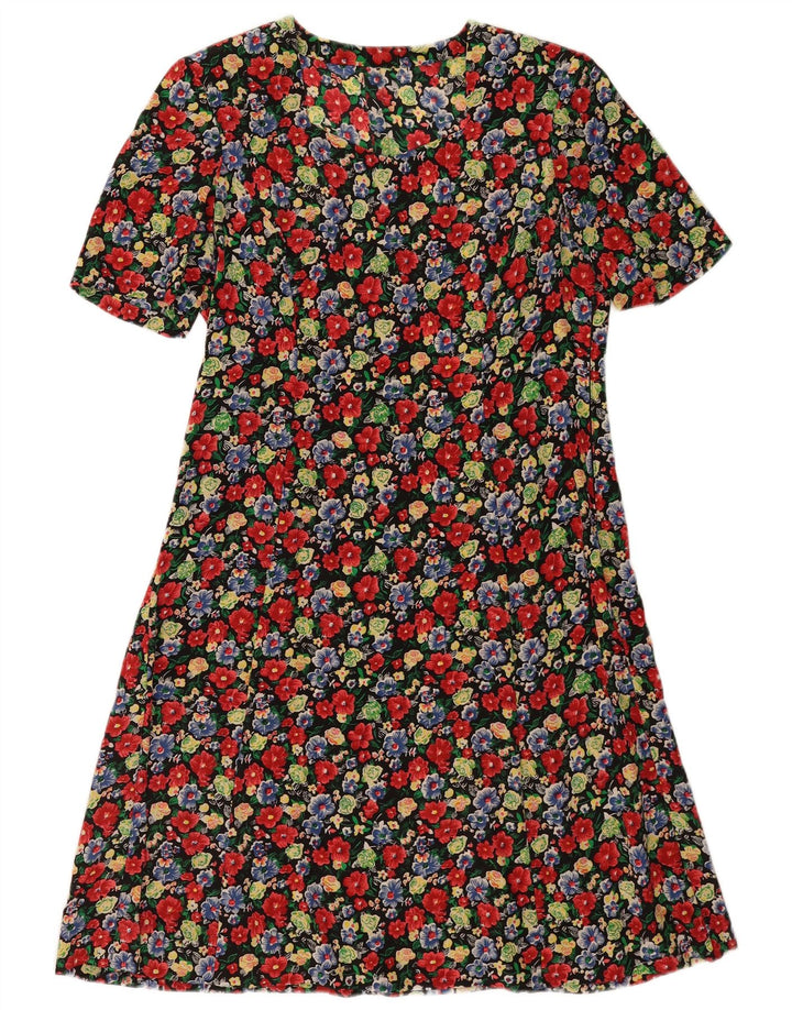Vintage Γυναικείο Φόρεμα A-Line UK 14 Medium πολύχρωμο Floral